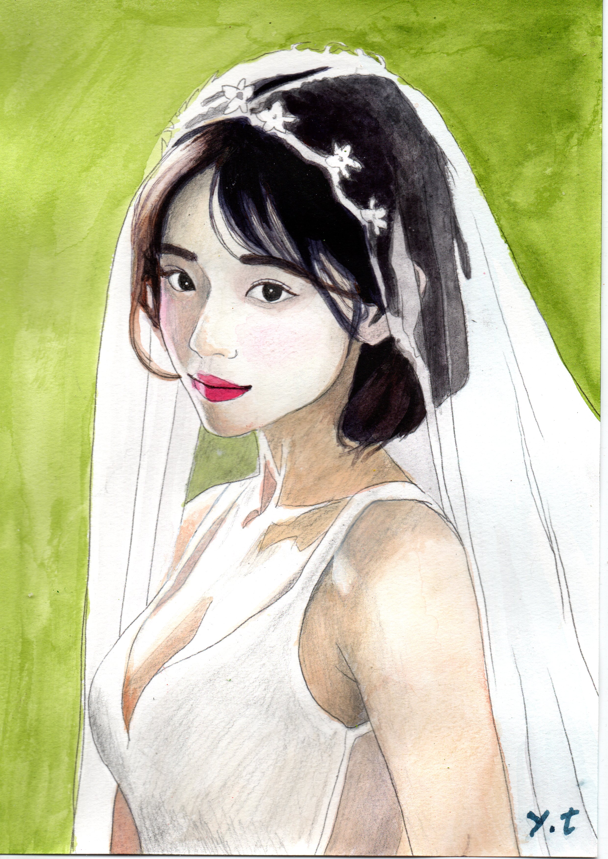 白雪姫の美人画